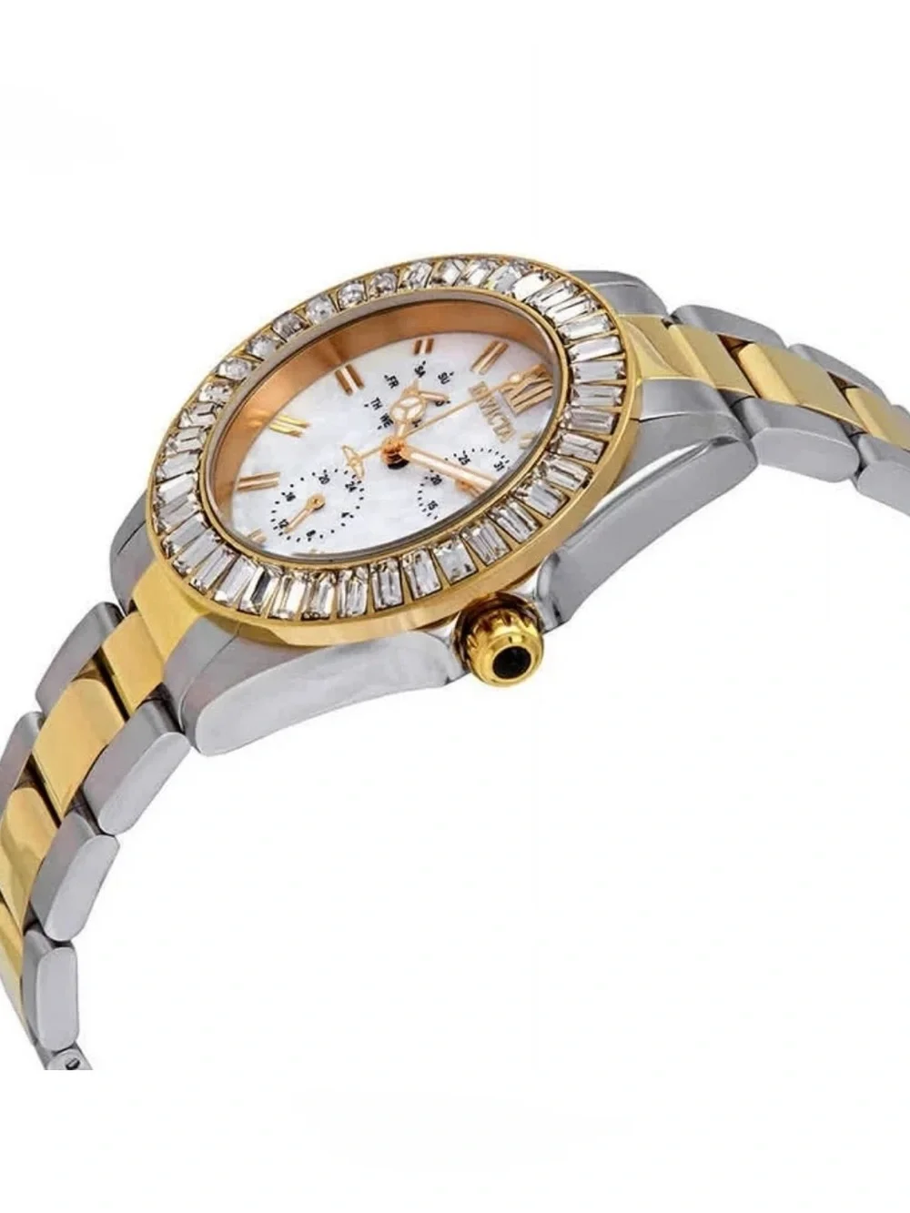 Invicta Angel Crystal Mother of Pearl Dial Quartz Watch 38mm, 100m